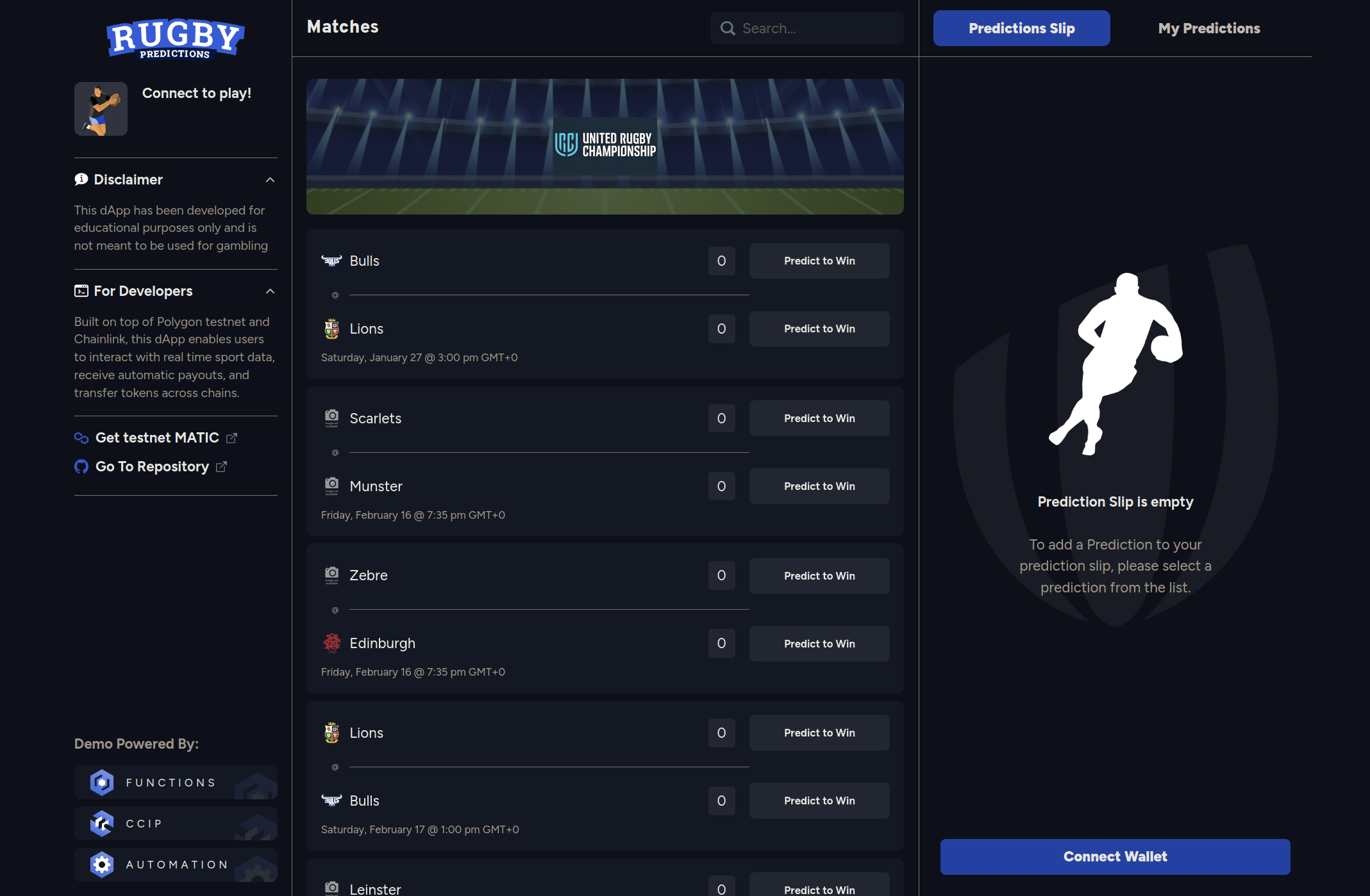 Cover Image for Case Study: Chainlink Sports Prediction App