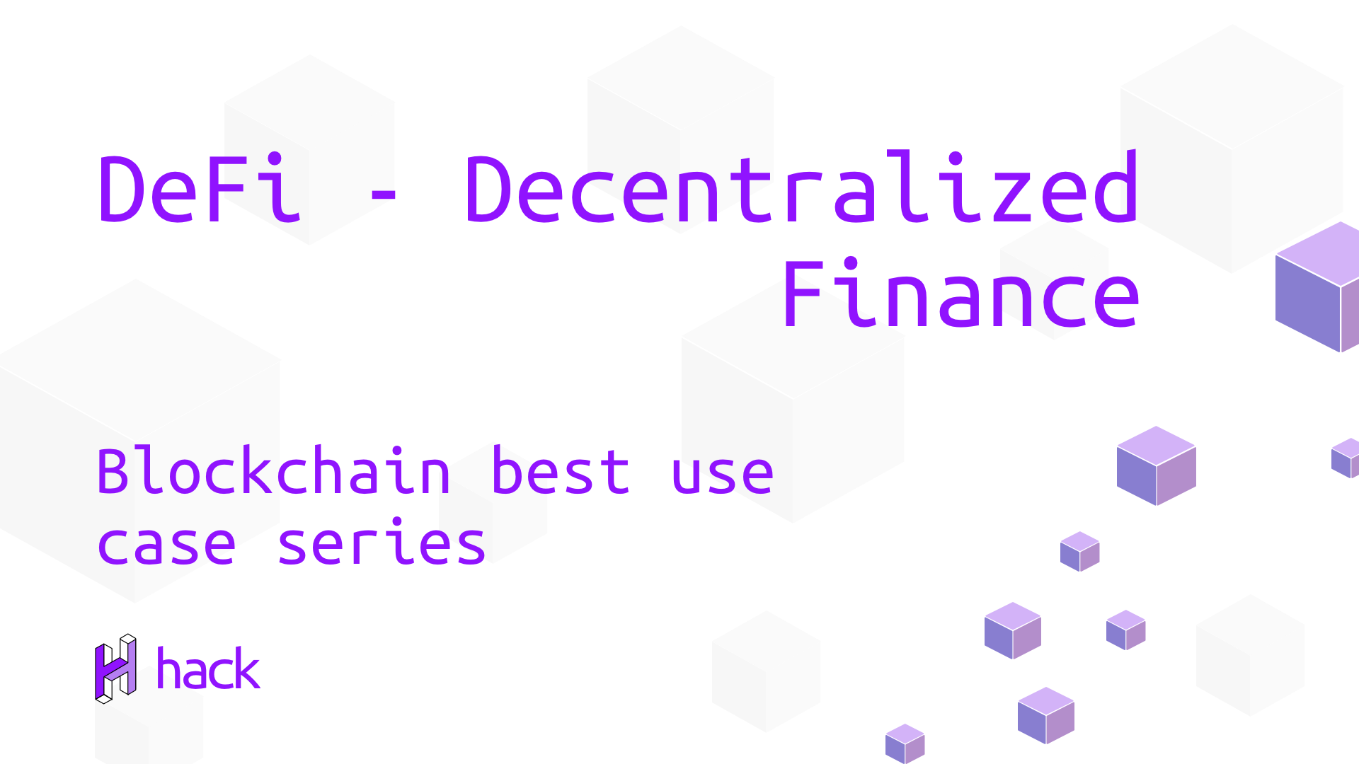 Cover Image for DeFi – Decentralized Finance